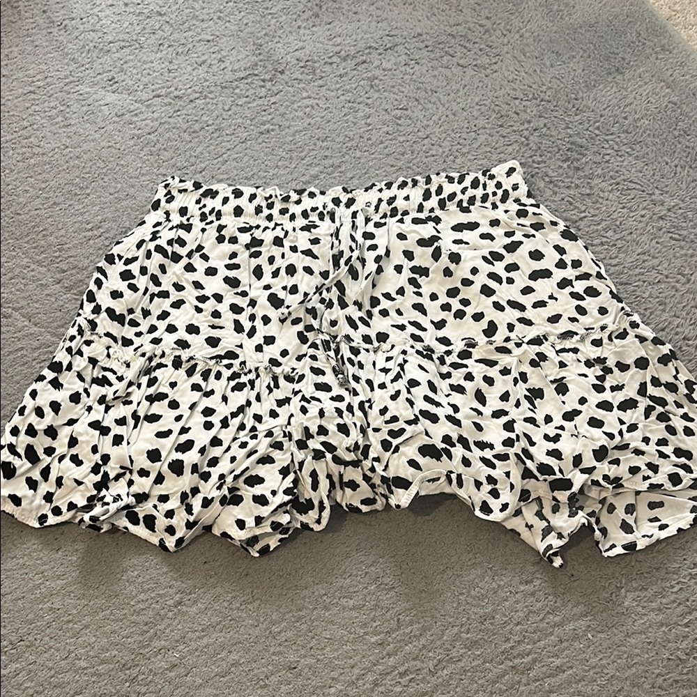 Black and White Skater Skirt